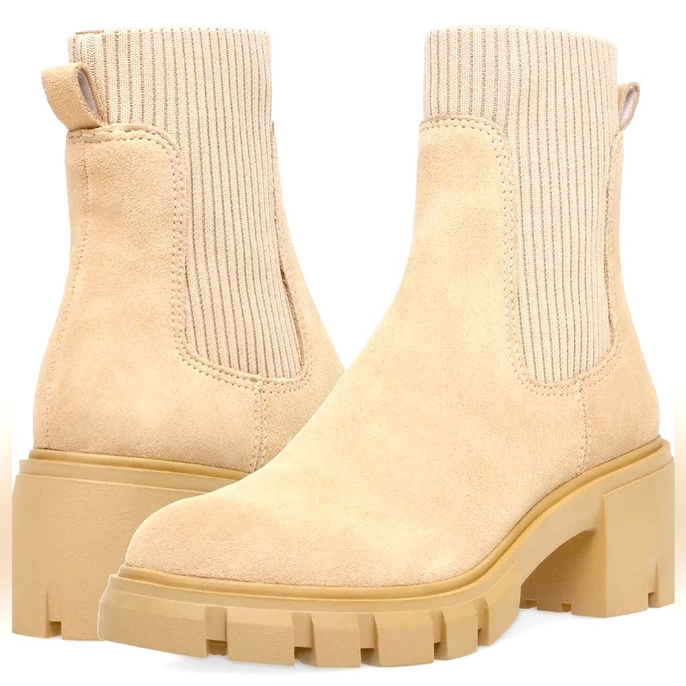 🤍🔥 Steve Madden Lug Sole Chelsea Boots🔥🤍🔥🔥💥